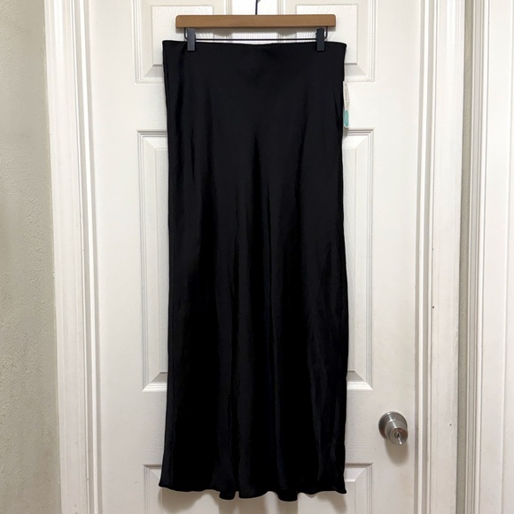 NWT Z Supply Europa Midi Slip Skirt in Black - Picture 5 of 10